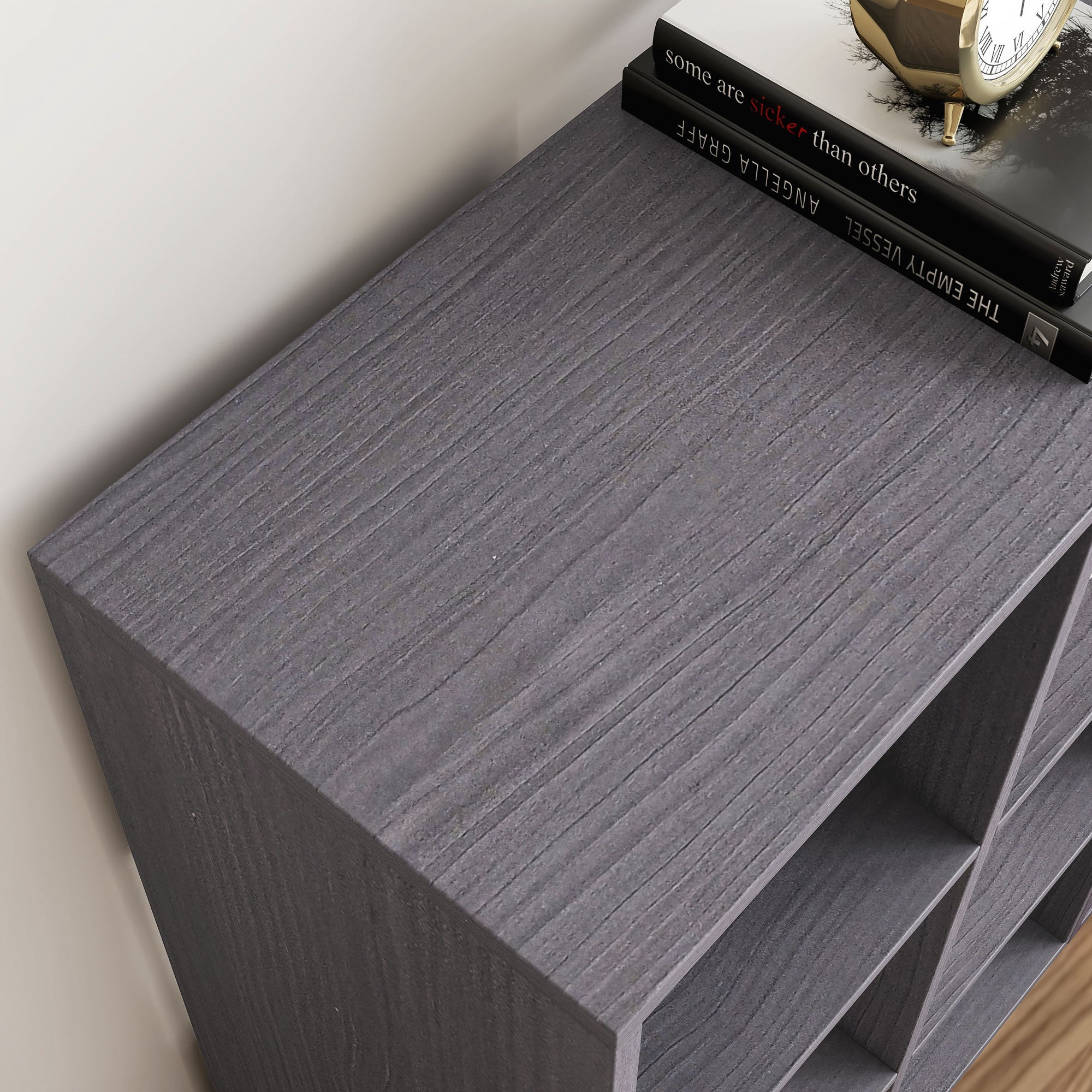HOMCOM 6-Cube Bookshelf - Grey 