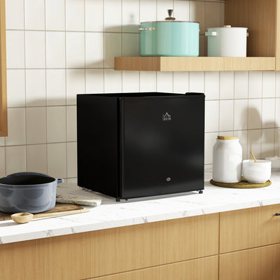HOMCOM 46 Litre Lockable Countertop Fridge - Black 