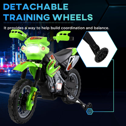 HOMCOM 6V Kids Child Electric Motorbike Ride on Motorcycle Scooter Children Toy Gift for 3-6 Years (Green) 