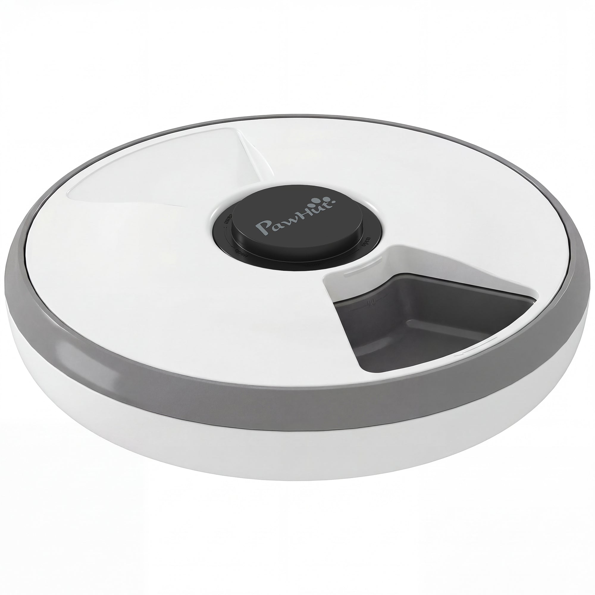 PawHut Automatic Cat Feeder Programmable Timer for Dry Wet Food Cat Food Dispenser with Ice Pack for 6 Meals 