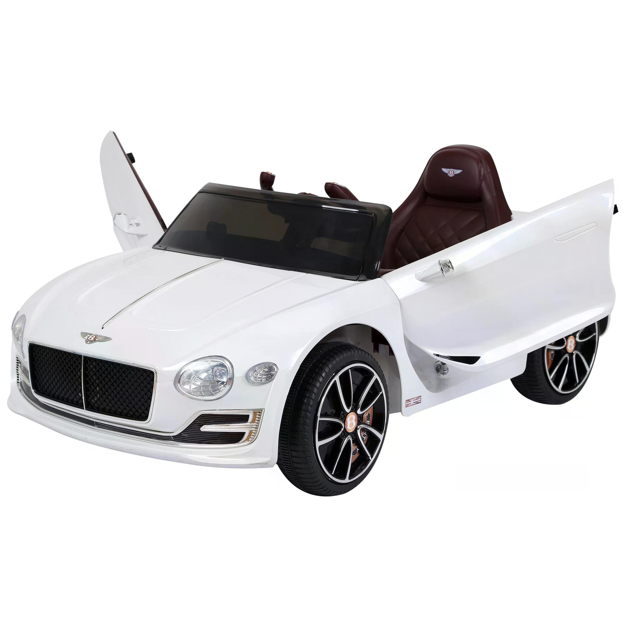 HOMCOM Kids Electric Car Kids Ride on Toys W/ LED Lights-White 