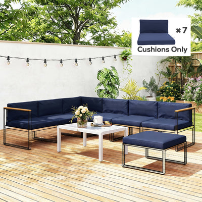 Outsunny 14-piece Dining Set Cushions - Dark Blue 