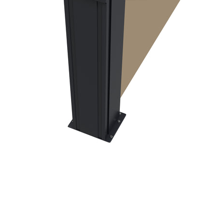 Outsunny Retractable Side Awning, Outdoor Privacy Screen for Garden, Hot Tub, Balcony, Terrace, Pool, 400 x 180cm, Khaki