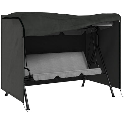 Outsunny 205 x 124cm Three-Seater Swing Chair Protective Cover Dark Grey 