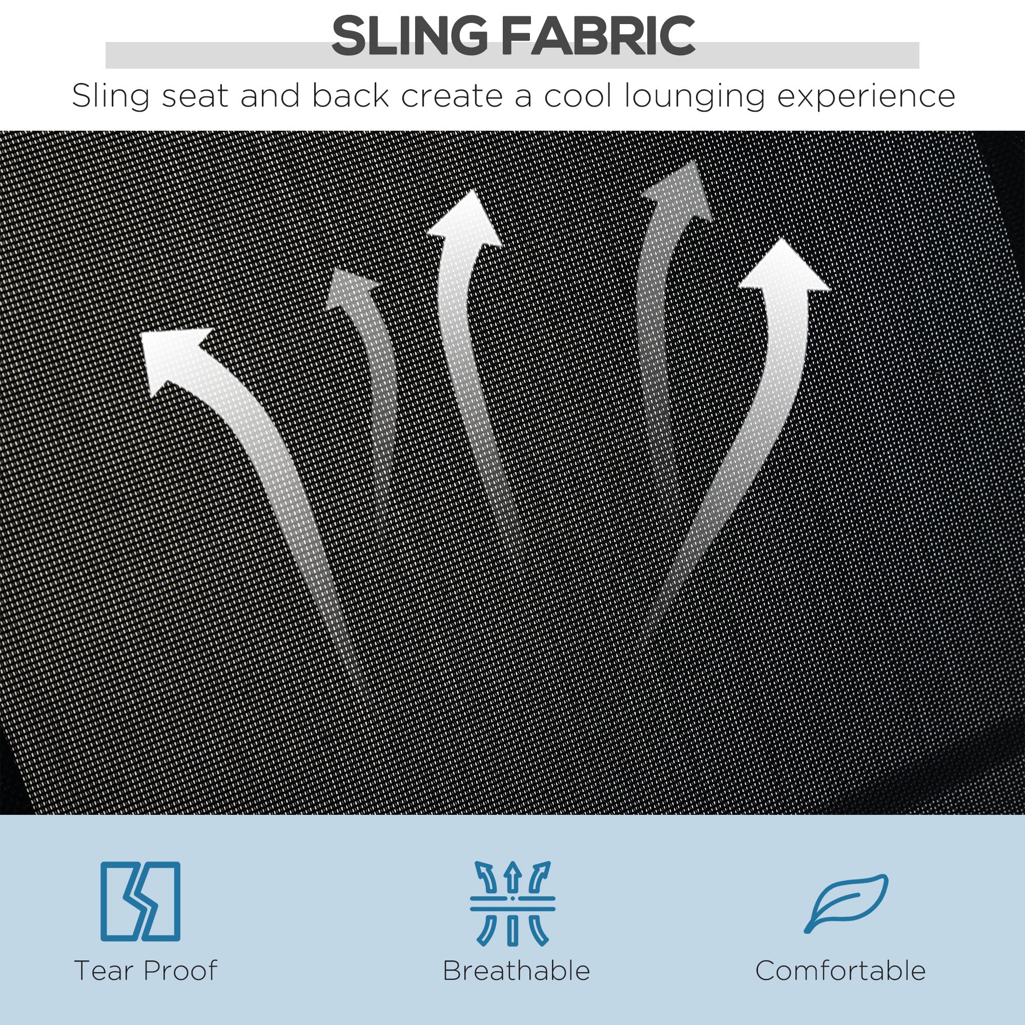 Outsunny Outdoor 3-Seater Swing Chair-Black 