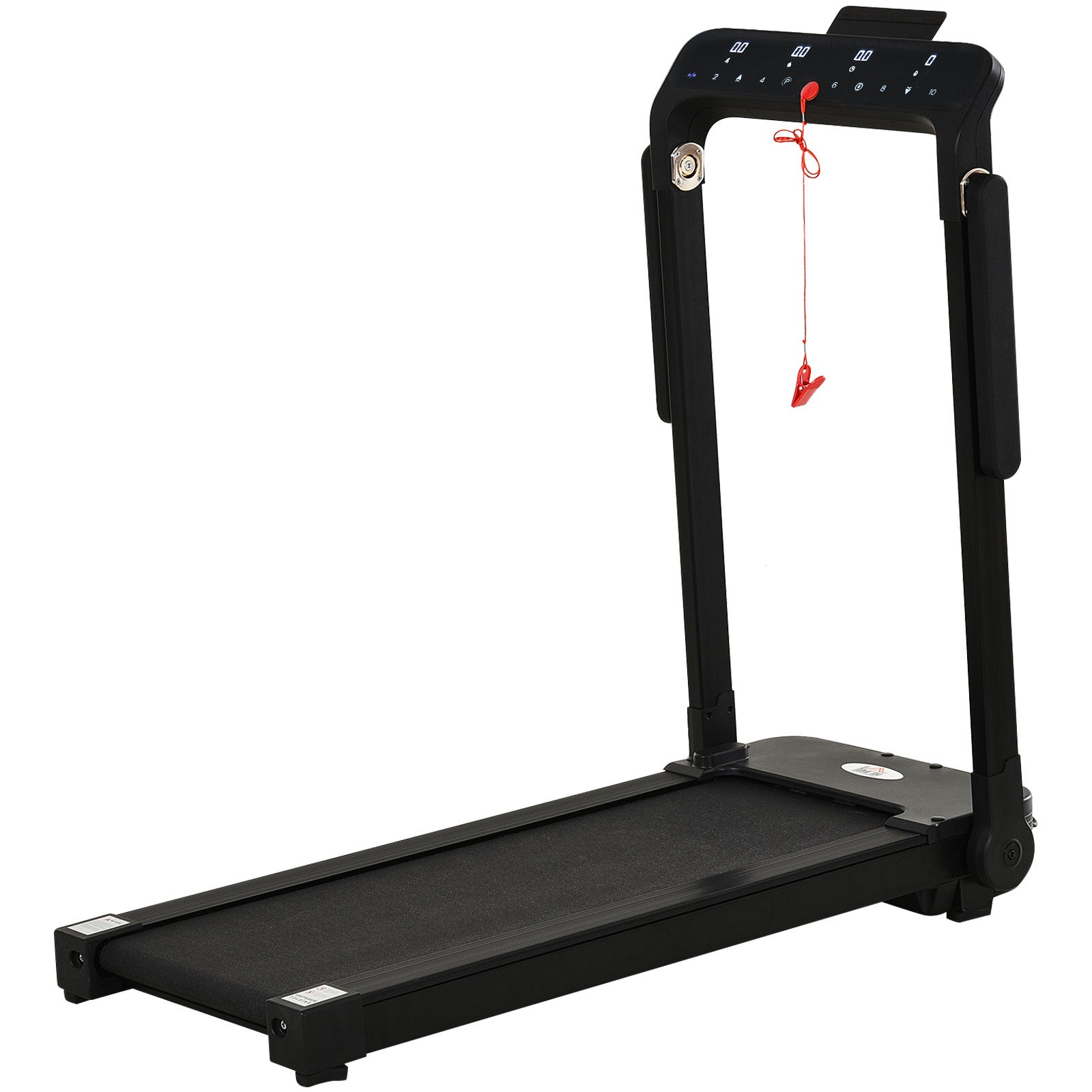HOMCOM 600W Foldable Steel Motorised Treadmill Running Machine w/ LCD Monitor Black 