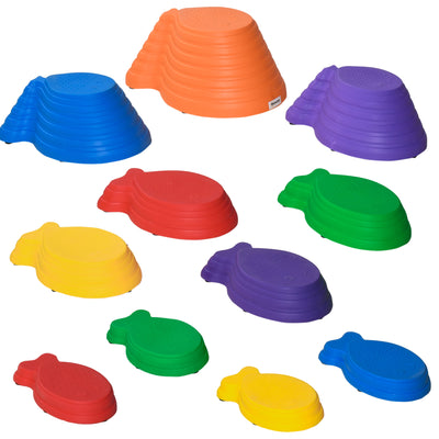 Outsunny 11 Piece Kids Balance Stepping Stones - Multicoloured 