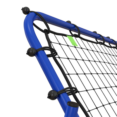 HOMCOM Adjustable Rebounder Net Kickback Target Goal for Teens Adults Training, Blue 