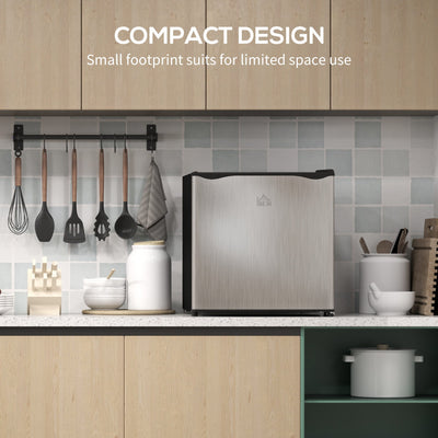 HOMCOM 35L Mini Freezer, -24℃ to -14℃ Temperature - Silver Tone 