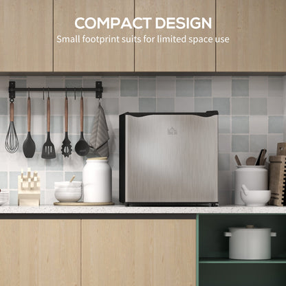 HOMCOM 35L Mini Freezer, -24℃ to -14℃ Temperature - Silver Tone 