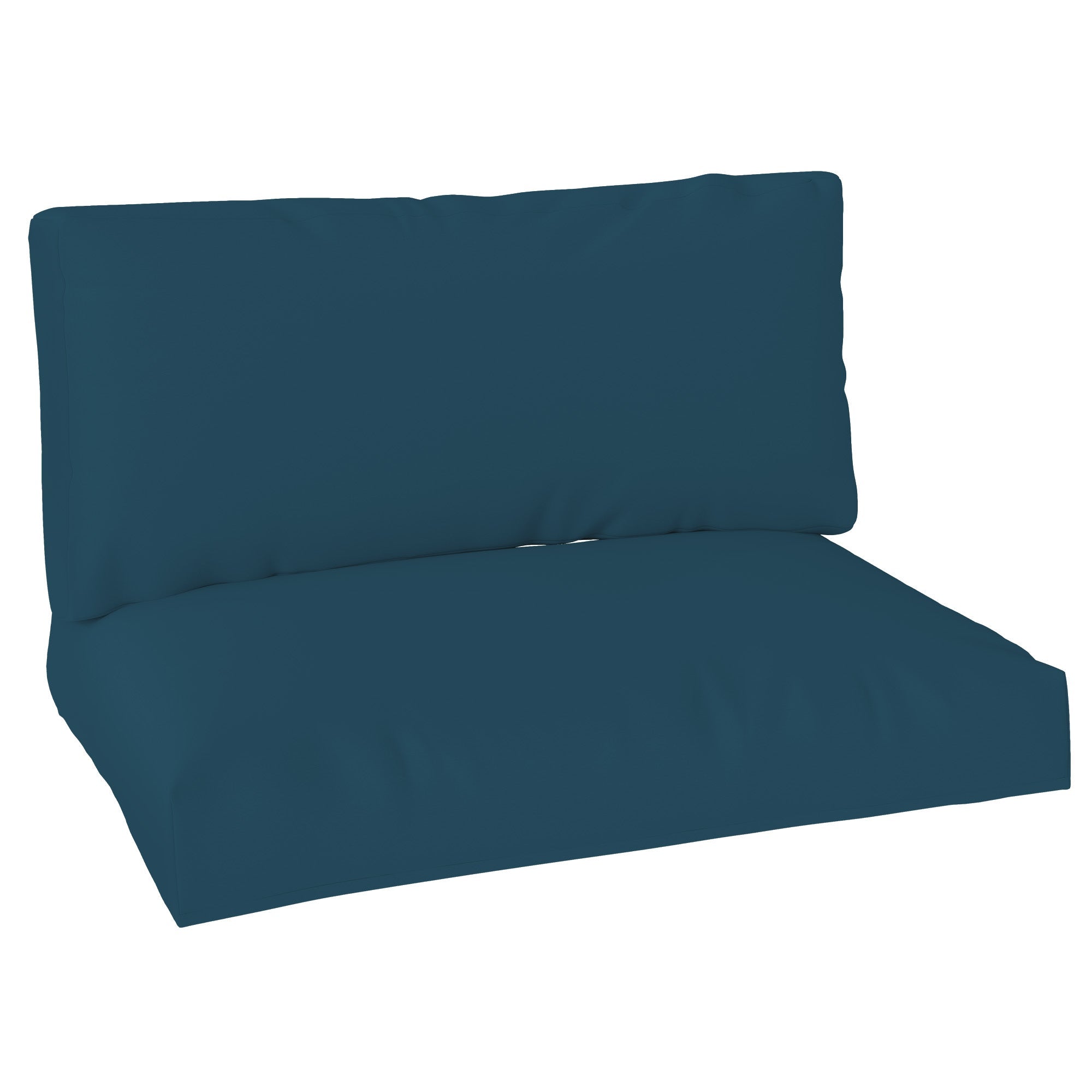 Outsunny 2 Seater Pallet Furniture Cushions Pallet Cushions, UPF20+ 220gsm Fabric, 20 cm Thick Outdoor Seat Pads, Navy Blue 