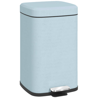 HOMCOM 20L Modern Boxy Metal Home Kitchen Bin - Light Green 