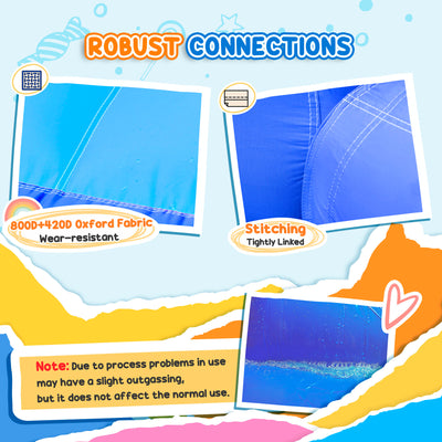 Outsunny 4 in 1 Kids Bouncy Castle Extra Large Double Slides & Trampoline Design Inflatable House Pool Climbing Wall with Blower Carrybag for Kids Age 3-8, 3.8 x 3.7 x 2.3m 
