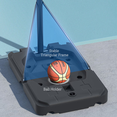 SPORTNOW Basketball Hoop Outdoor, Basketball Hoop and Stand with 10-Level Adjustable Height, Weighted Base, Portable on Wheels, 2.3-3.05m, for Teens, Juniors, Adults 