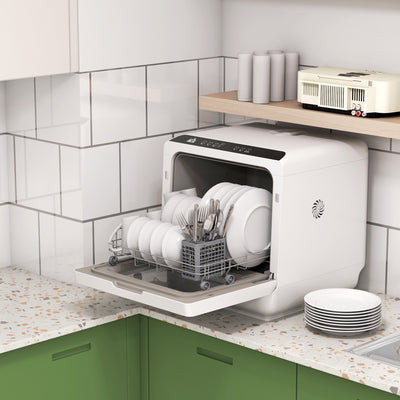 HOMCOM Multi-Program 6L Tabletop Dishwasher 