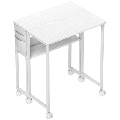 HOMCOM 63 cm Drop Leaf Writing Work Desk - White 
