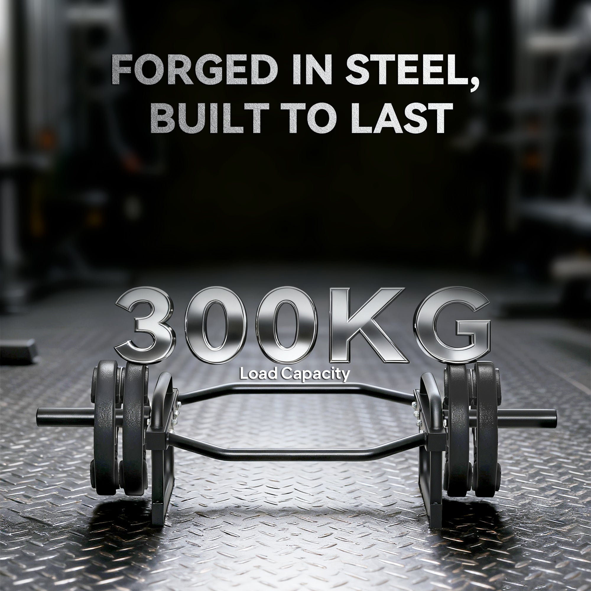 SPORTNOW Olympic Trap Bar, 2" Hex Barbell Bar with 300kg Capacity for Deadlifts, Shrugs, Squats and Farmer Walks 