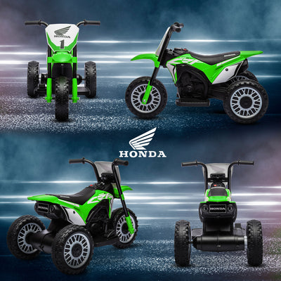 HOMCOM 6V Kids Motorbike, Three-Wheel Kids Electric Bike with Horn, Startup Sound for Ages 18-36 Months - Green 