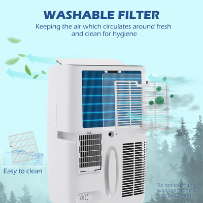 HOMCOM 12,000 BTU Mobile Air Conditioner, Grade A Rated - White 