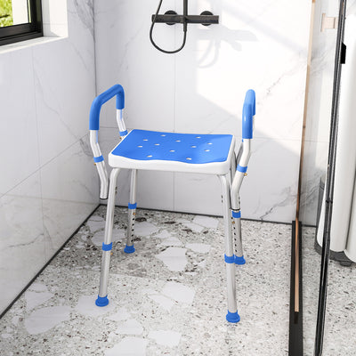 HOMCOM 57-69cm Aluminium Frame Bath Seat 
