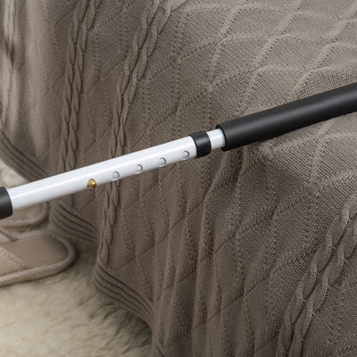 HOMCOM Safety Bed Rail, Height Adjustable Bed Assist Rail with Storage Pocket, Grab Bar for Disabled and Senior, White 