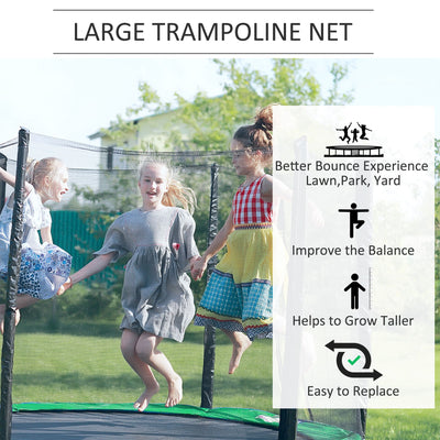 HOMCOM 10ft Trampoline Net Replacement Enclosure, Black 