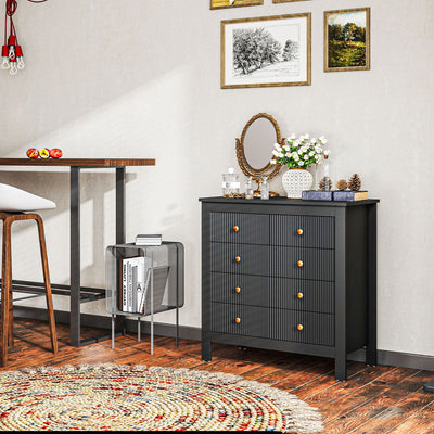 HOMCOM Elegant Chest of Five Drawers - Black 