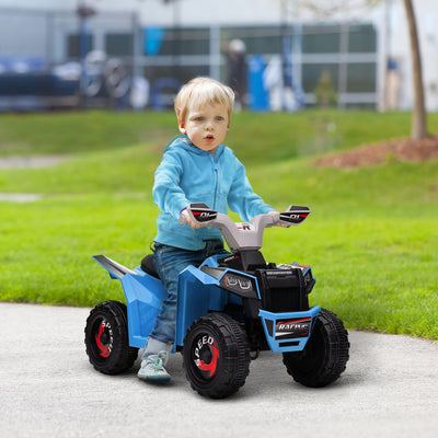 HOMCOM 6V Quad Bike with Wear-Resistant Wheels, Forward Backward Function, for Ages 18-36 Months, Blue 