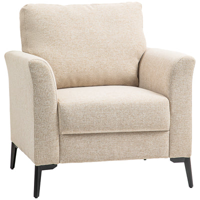 HOMCOM Linen-Look Armchair - Beige 