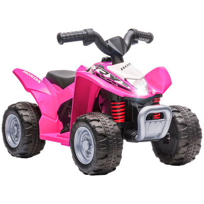 AIYAPLAY Honda Licensed Kids Electric Quad Bike, 6V ATV Ride On for Ages 1.5-3 Years, Pink 