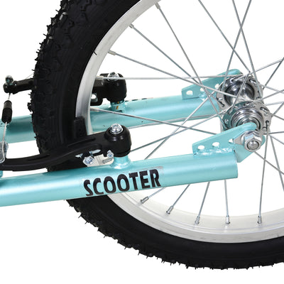 HOMCOM Kick Scooters for Kids with Adjustable Height, Anti-Slip Deck, Dual Brakes, Rubber Tyres, for Boys and Girls Aged 5+ Years Old - Blue 