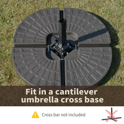 Outsunny Set of 4 Fillable Parasol Weights - 100kg 