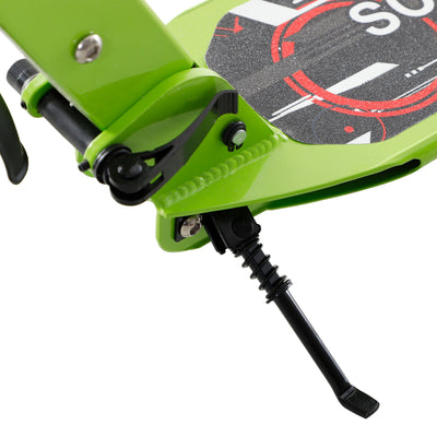 HOMCOM Kick Scooter, Folding 2 Wheel Scooter for 14+ Teens Adults, with Dual Brake System, Dual Suspension, 230mm Big Wheels, 3 Adjustable Handlebar, up to 100KG, Green 