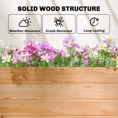Outsunny Fir Wood 171 x 39 cm Planter and Trellis Garden Bed 