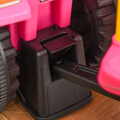 HOMCOM Ride-On Tractor, Toddler Walker, Foot-to-Floor Slide, for Ages 1-3 Years - Pink 