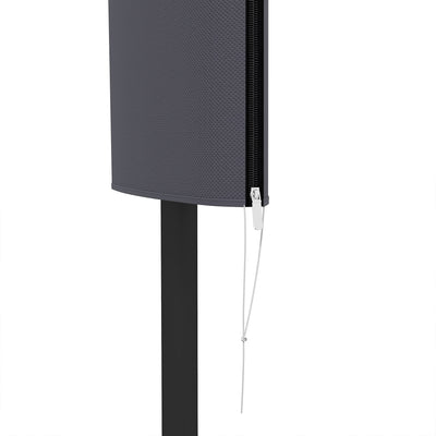 Outsunny Outdoor Cantilever Umbrella Cover Parasol with Rod, Zipper, Dark Grey 