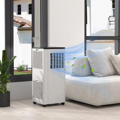 HOMCOM 7,000 BTU App-Controlled Mobile Air Conditioner, 15m\'c2\'b2 Radius - White 
