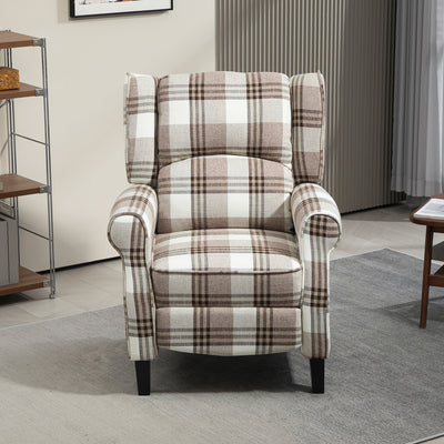 HOMCOM 160\'c2\'b0 Reclining Armchair, with Footrest - Brown 