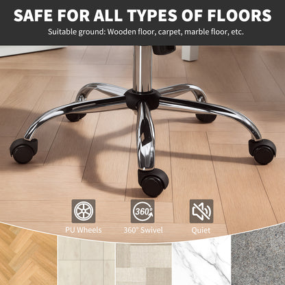 HOMCOM Velvet-Feel Office Chair - Grey