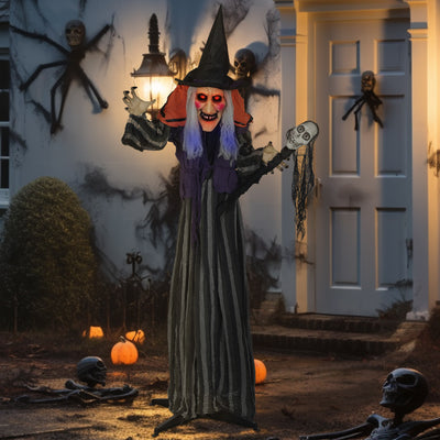 Outsunny 160cm Lifelike Moving Witch Decoration - Multi 
