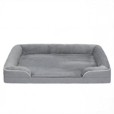 PawHut Dog Sofa Bed, Washable Pet Bed with Removable Cover and Non-Slip Bottom for Small, Medium and Large Dogs, Grey 