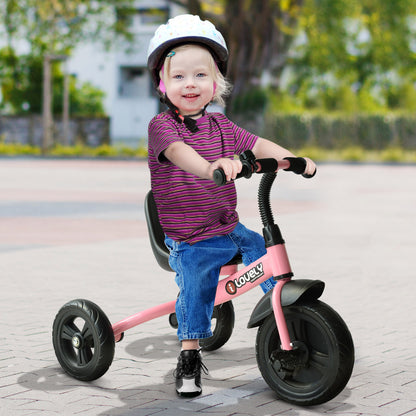 HOMCOM Kids Trike Toddler Tricycle Children Ride on 3 Wheels Bike For 1.5 - 4 Years Pink 
