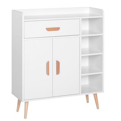 HOMCOM Sideboard, Side Cabinet, Floor Cupboard with Storage Drawer for Hallway, Kitchen, Bedroom, Living Room, White 