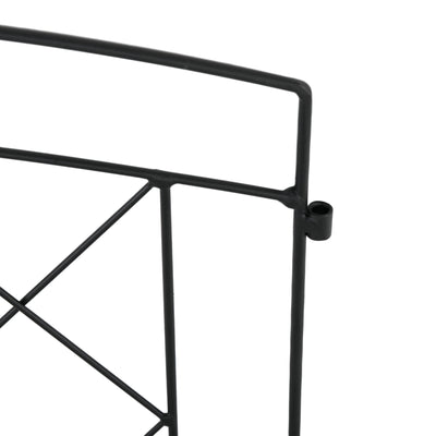 Outsunny Metal Decorative Outdoor Picket Fence Panels Set of 6, Black 