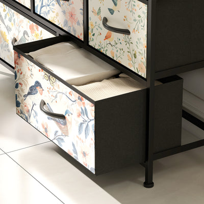 HOMCOM 5-Drawer Chest of Drawers - White 