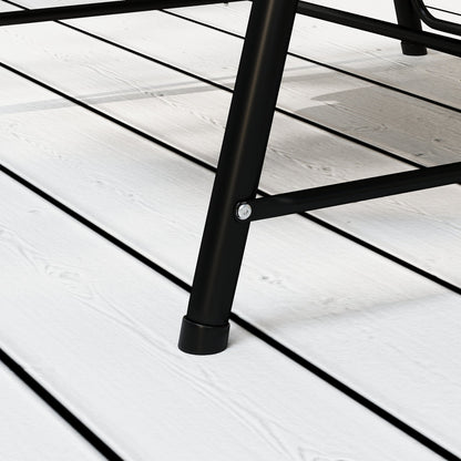 Outsunny Rattan Swing Chair, Outdoor Garden Hanging Swing Seat with Stand and Seat Cushion, Porch Hanging Chair for Balcony, Garden, Deck, Dark Grey 
