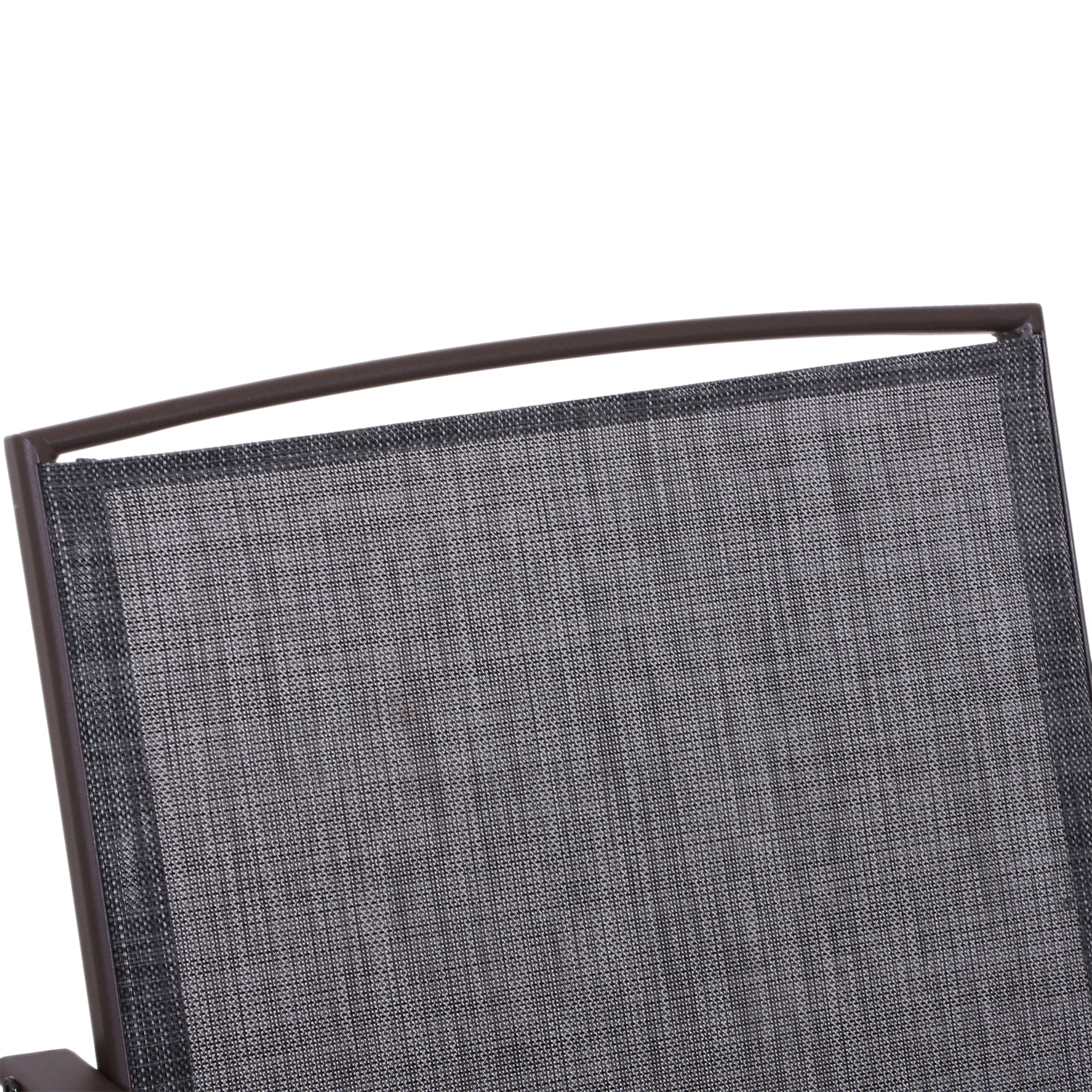 Outsunny Gliding Jack and Jill Seat, with Glass-Top Table - Brown/Grey 