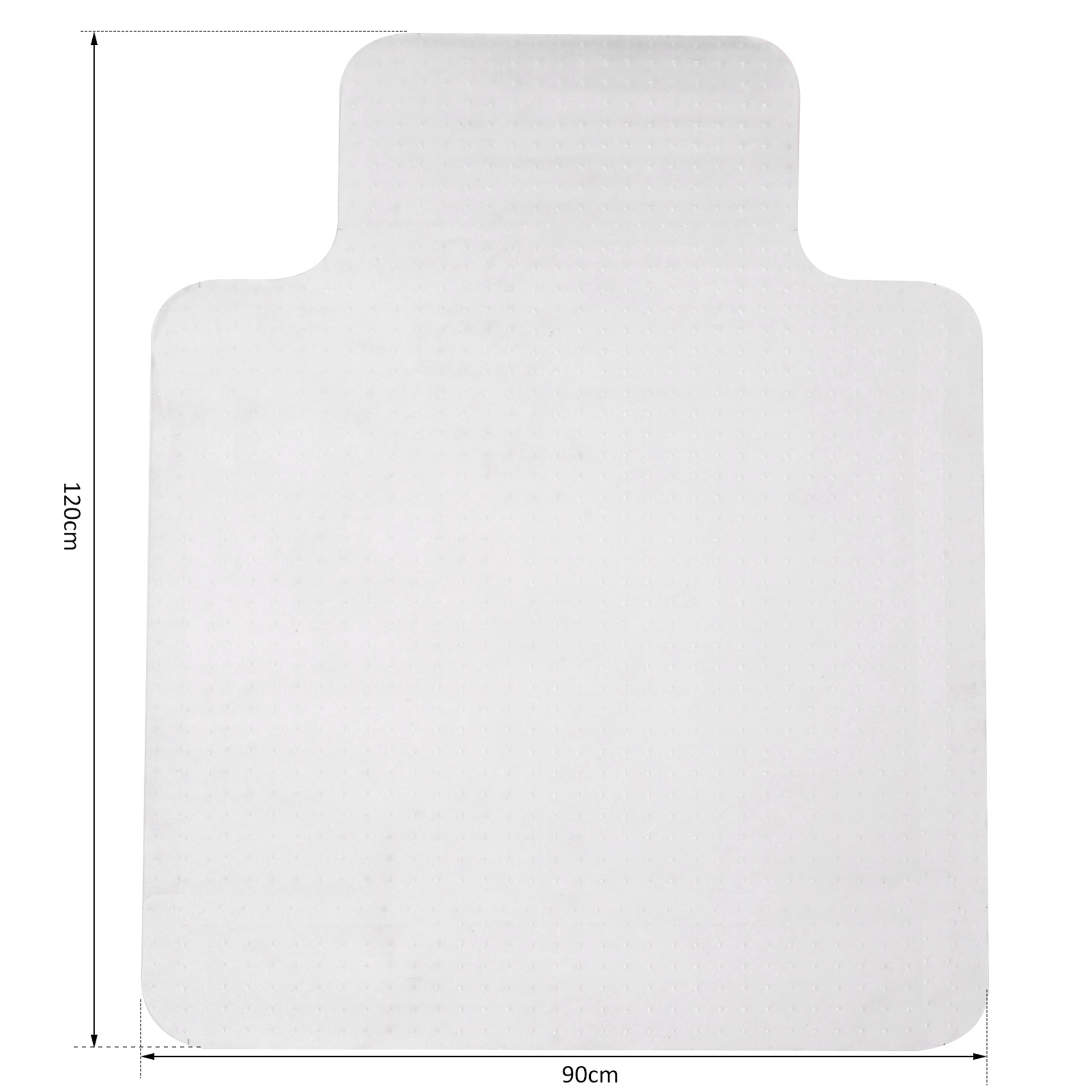 HOMCOM Office Carpet Protector Chair Mat Clear Spike Non Slip Studs Frosted Lipped 