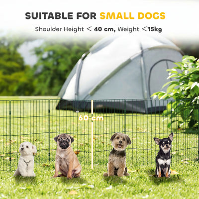 PawHut 8 Panel Pet Playpen for Small Dogs Indoor Outdoor 60 cm Height 