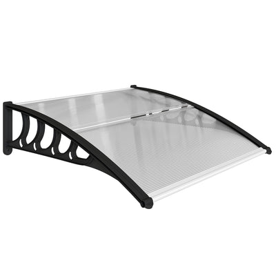 Outsunny Front Door Canopy, Outdoor Awning, Rain Shelter for Window, Porch and Front/Back Door, 103 x 96.5 cm, Clear 